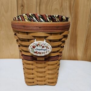 Vintage Longaberger 1998 Snapdragon Basket Liner with a plastic insert protector